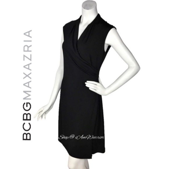BCBGMaxAzria black matte stretch jersey dress *shop@iamwarrior - Picture 4 of 9